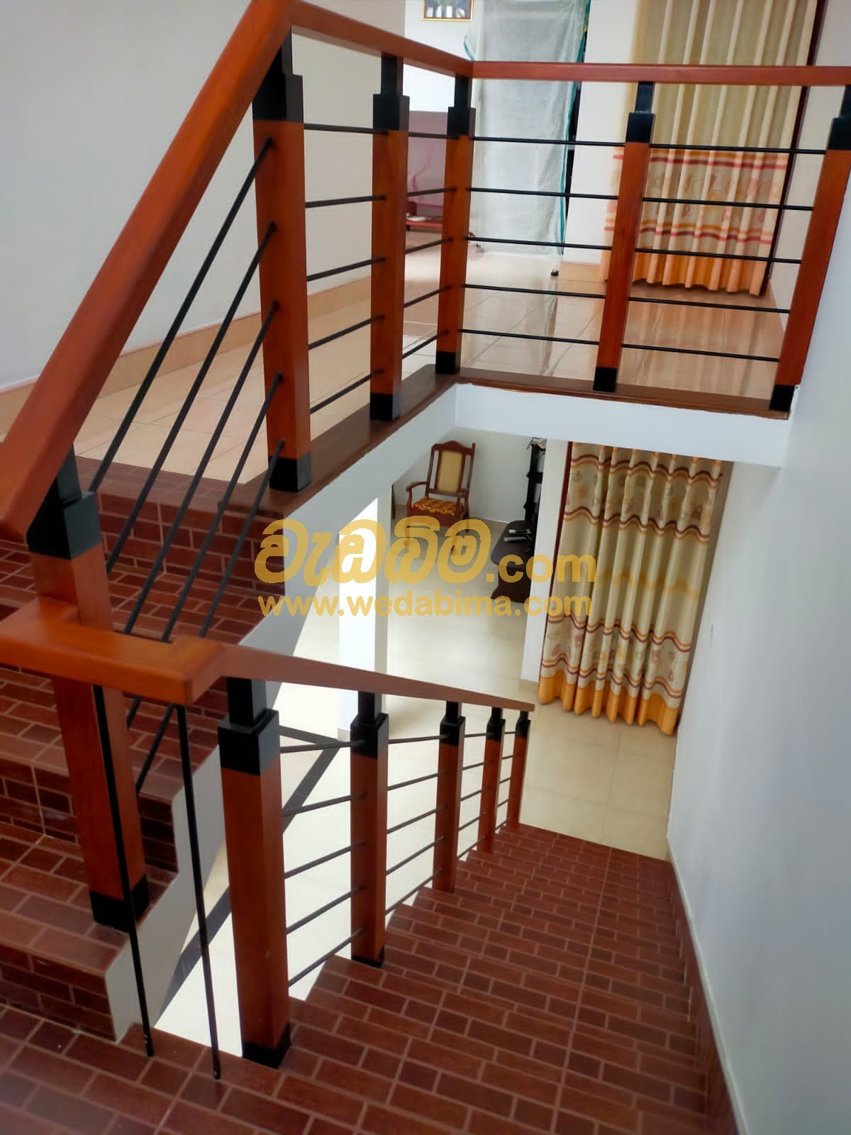 wooden staircase in colombo