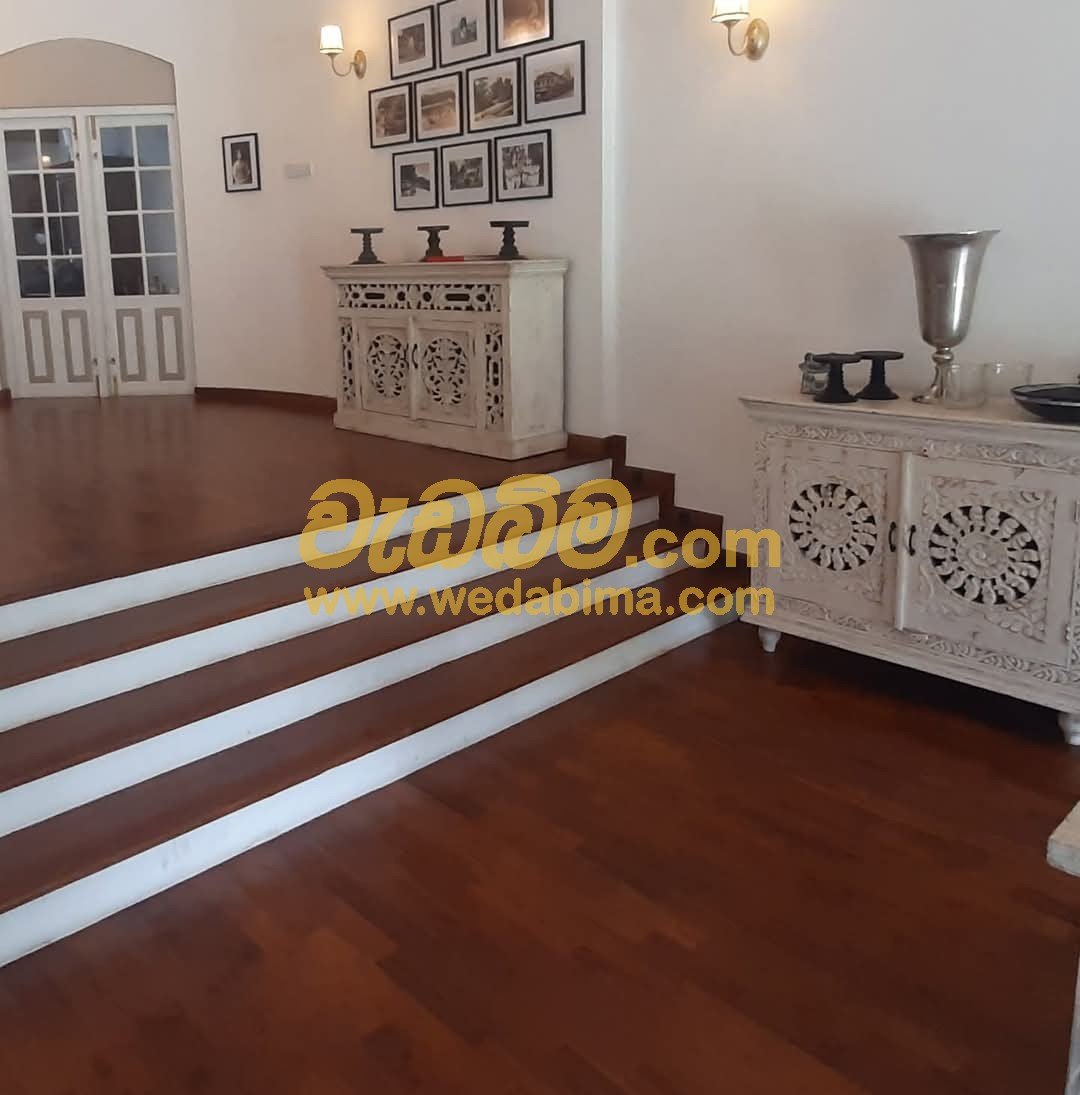 Timber flooring services price gampaha