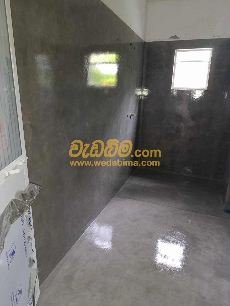 Titanium bathroom floor work installation Habaraduwa