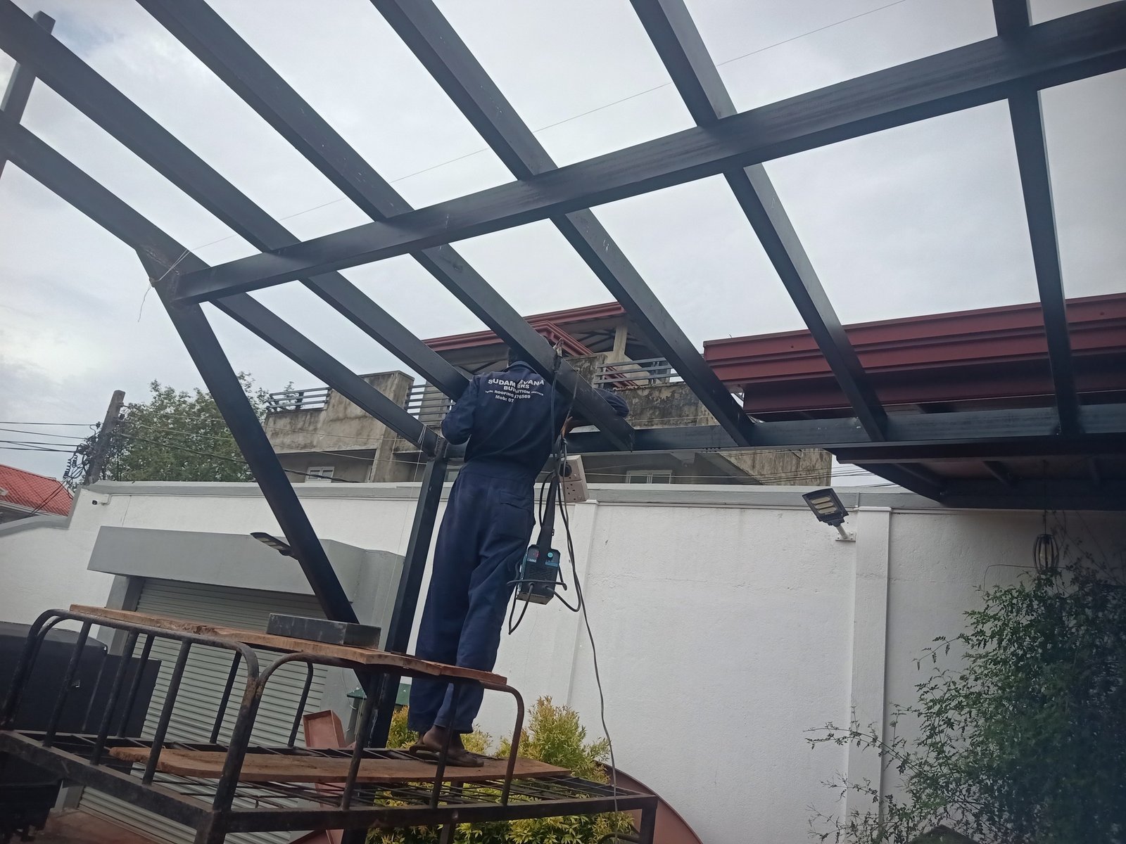 Swimming Pool Roofing installation in Boralesgamuwa