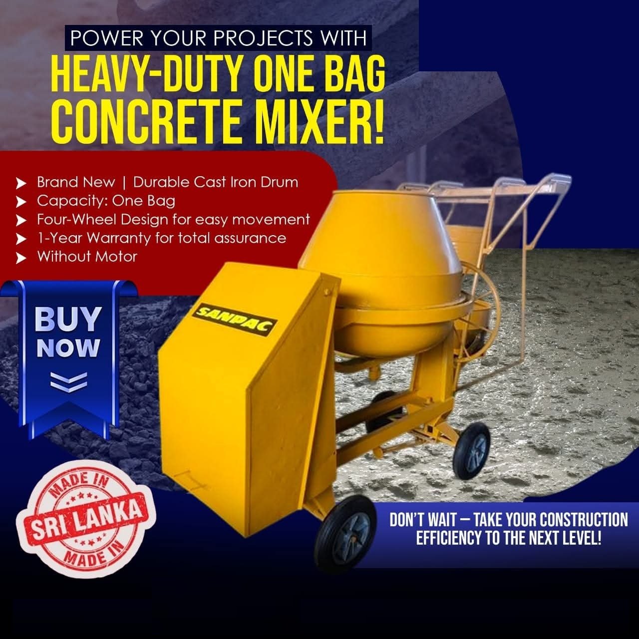 Concrete Mixer Price in pannipitiya