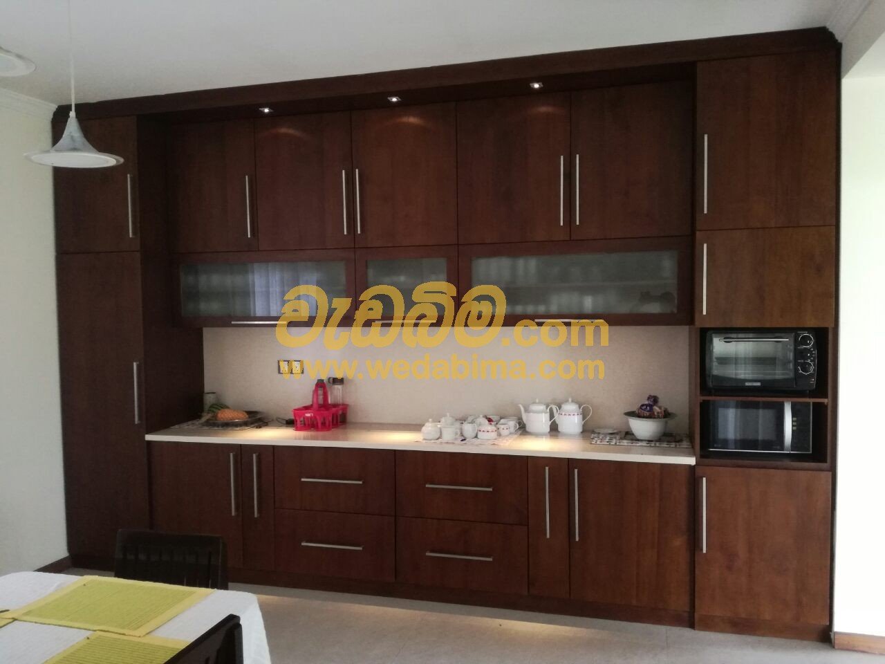 Mahogany and Teak Pantry Designs in Kandy